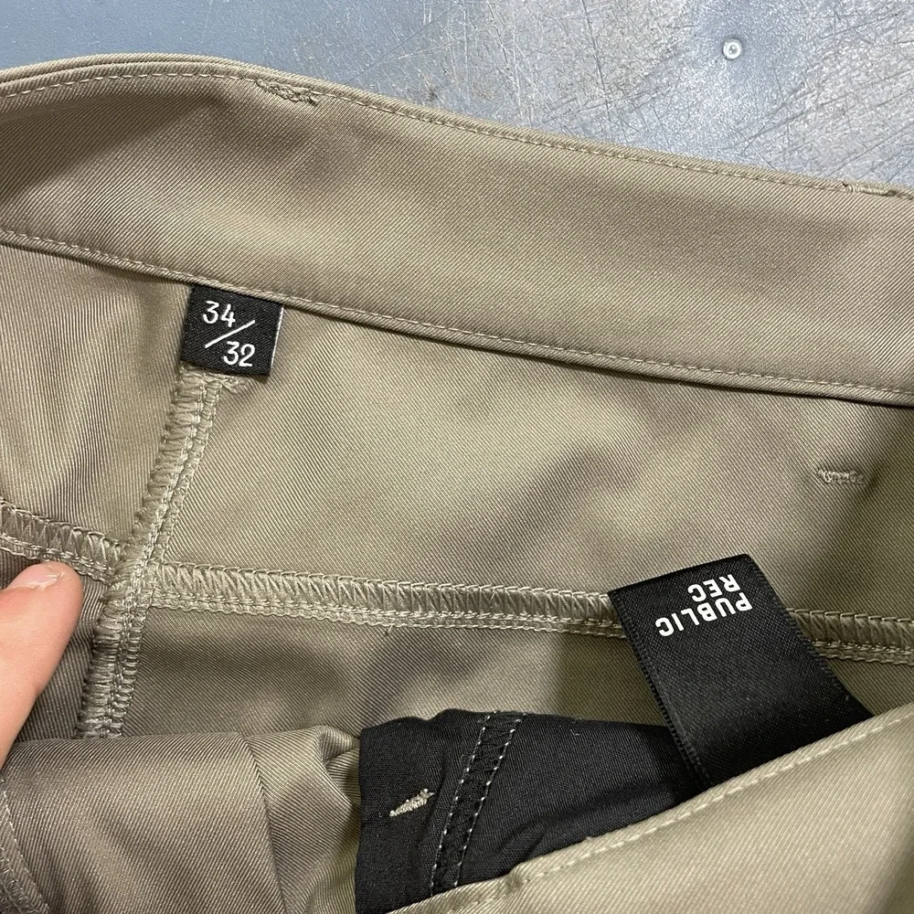 Public Rec Gamechanger Pants Mens 34x32 Green Stretch Performance Golf All Day